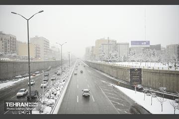 ترافیک روان در روز برفی تهران 6