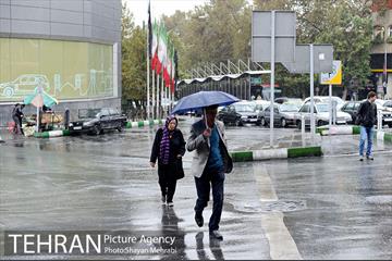 بارش باران پاییزی در تهران 4