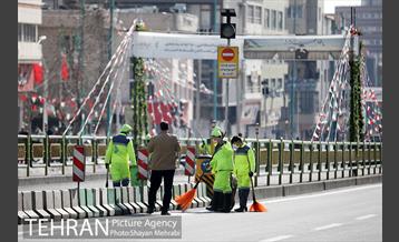 خدمات شهرداری تهران در پایان راهپیمایی ۲۲ بهمن 9