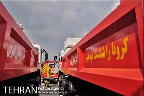 رزمایش ضدعفونی معابر سازمان بسیج شهرداری تهران 1