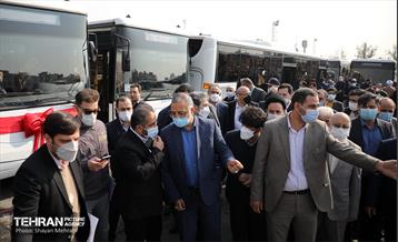 آیین رونمایی از ۱۱۰ دستگاه اتوبوس در ناوگان حمل و نقل عمومی 43