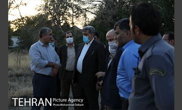 بازدید شهردار تهران از ضلع جنوبی خیابان استاد معین در پادگان جی 19