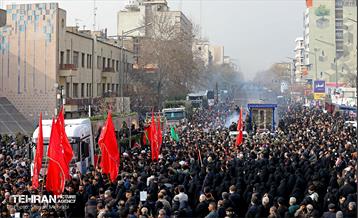تشییع پیکر ۲۰۰ شهید گمنام دفاع مقدس در تهران 5