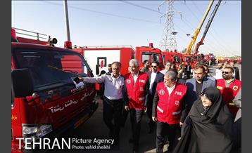 بازدید شهردار از امکانات و تجهیزات جدید سازمان آتش نشانی 3