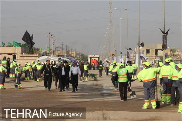 فعالیت های منطقه 2 شهرداری تهران در شهر کوت عراق برای زائرین اربعین حسینی 2