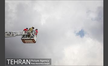 مانور عملیات آتش نشانی در شمال تهران 23