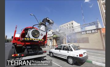 عملیات ضدعفونی محدوده مرکزی تهران 7