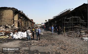 بازار آهن شآداباد پس از آتش سوزی 30