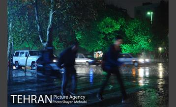 بارش شدید باران و تگرگ در تهران 2