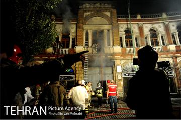 آتش سوزی ساختمان میدان حسن آباد 4