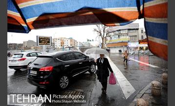 بارش باران بهاری در تهران 4
