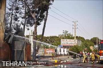آتش سوزی در کارخانه رنگ  5