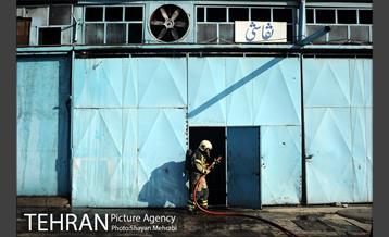 مانور آتش نشانی در شرکت اتوبوسرانی 10