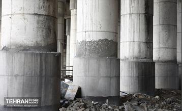 بازدید دانشجویان از پروژه مقاوم‌سازی پل تقاطع بزرگراه همت و رودخانه کن 32