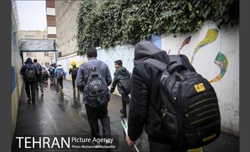 بارش باران پاییزی در تهران 6