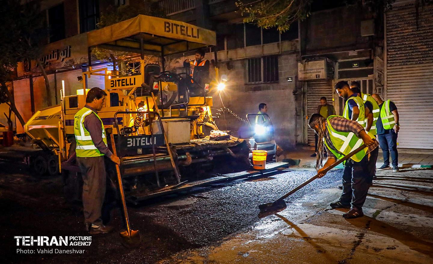 طرح خدمت؛ عملیات تراش و روکش آسفالت منطقه 17