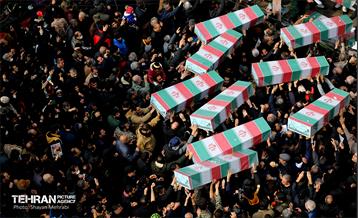 تشییع پیکر ۲۰۰ شهید گمنام دفاع مقدس در تهران 49