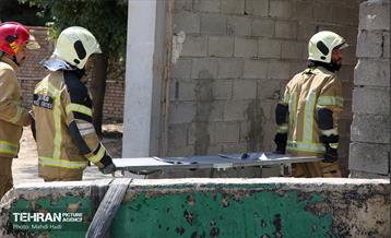 مانور ریزش آوار ساختمان 13