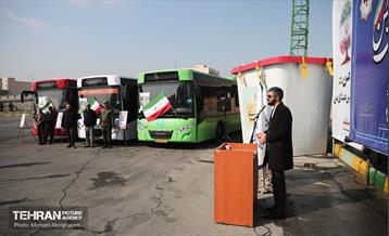 مراسم اختصاص ۳۳۴ دستگاه اتوبوس ویژه انتخابات 1