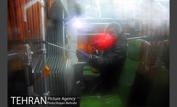 عملیات ضد عفونی کردن اتوبوس های تهران 9