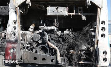 خسارات وارده به اتوبوس‌های شهر تهران 64