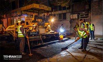 طرح خدمت؛ عملیات تراش و روکش آسفالت منطقه 17