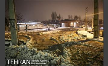 حضور نیروهاى پسماند در نخستین بارش هاى برف تهران 13