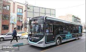 بهره‌برداری از اتوبوس های برقی شهر تهران 60