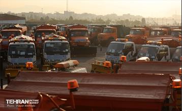 رزمایش زمستانه مشترک شهرداری تهران و پلیس راهور 45