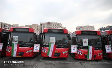 مراسم اختصاص ۳۳۴ دستگاه اتوبوس ویژه انتخابات 22