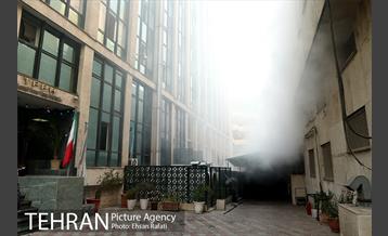 بازدید شهردار تهران از محل آتش‌سوزی ساختمان برق حرارتی وزارت نیرو  24