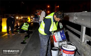 مرمت و بازسازی روکش پل تقاطع حافظ و طالقانی 8