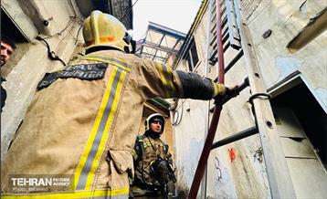 حریق در بازار تجریش 16