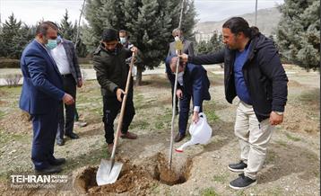 غرس ١٠٠ اصله نهال در دریاچه شهدای خلیج فارس با حضور خانواده شهدای هم محله‌ای 18