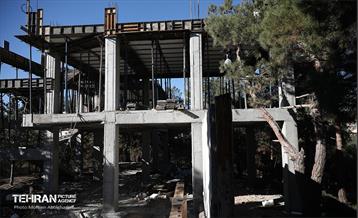 ساخت اسکان کارگری در پارک جنگلی لویزان