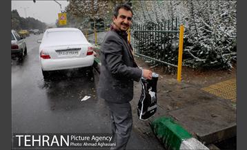 بارش نخستین برف پاییزی تهران 4