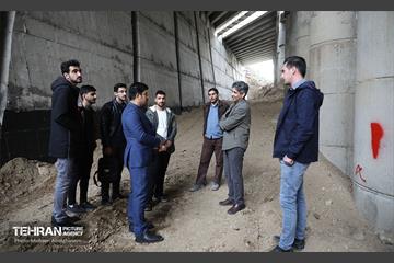 بازدید دانشجویان از پروژه مقاوم‌سازی پل تقاطع بزرگراه همت و رودخانه کن 10