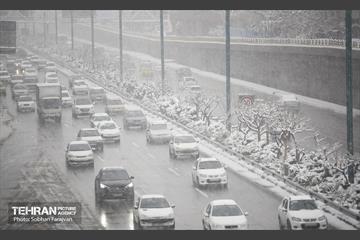 ترافیک روان در روز برفی تهران 7