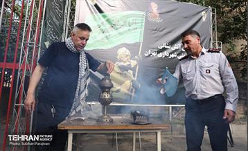 آیین بدرقه خادمین سازمان آتش‌نشانی 10