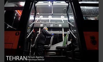 عملیات ضد عفونی کردن اتوبوس های تهران 31