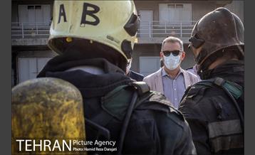 بازدید مدیرکل دفتر شهردار تهران از مرکز آموزش های آتش نشانی