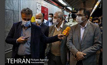 بازدید سخنگوی دولت از طرح استفاده اجباری ماسک در مترو 22