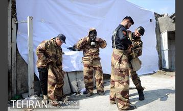 رزمایش دفاع بیولوژیک نیروی زمینی سپاه 14