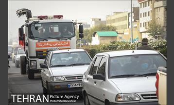 عملیات ضد عفونی معابر شهری منطقه 17