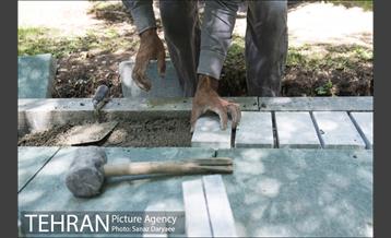 بازسازی سنگ فرش های بلوار کشاورز‎ 11