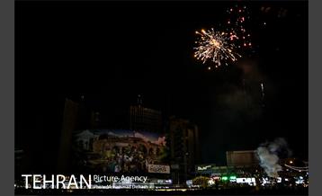 نورافشانی میدان ولیعصر(عج) در شب عید فطر 2