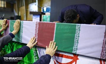 تشییع دو شهید گمنام دفاع مقدس در وزارت ورزش و جوانان 3