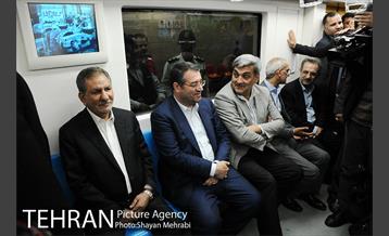 بازدید معاون اول رئیس جمهور به همراه شهردار تهران از مترو تهران 7