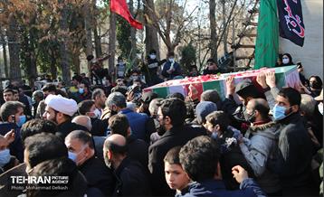 تشییع دو شهید گمنام در منطقه 15