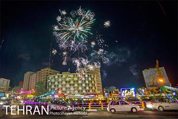 نور افشانی میدان ولیعصر(عج) به مناسبت نیمه شعبان 2